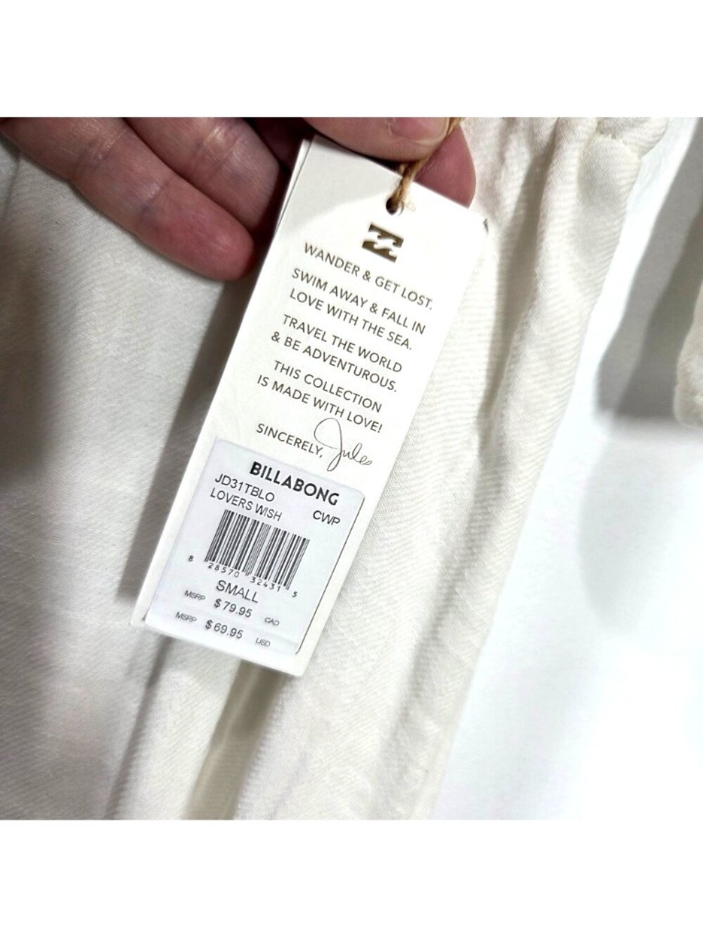 Billabong x Sincerely Jules Dress Small White Lovers Wish Boho Cowgirl NEW - Picture 6 of 14